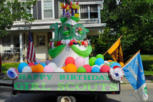Cornwall Girl Scout Fourth of July Float
